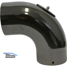 LOHBERGER Rauchrohr Bogen 90� glatt, mit �ffnung / � 120 mm