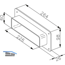 FABER Flachkanal Anschlussst�ck 226 x 60 mm