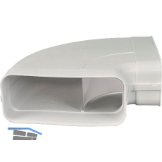 OPTIMAIRO Flachkanalbogen 90� waagerecht 222 x 89 Kunststoff wei�