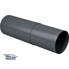 OPTIMAIRO Teleskoprohr 350 - 680 mm NW 150 Kunststoff grau