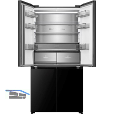HISENSE French Door K�hl-Gefrierkombination RQ768N4GBE Schwarz