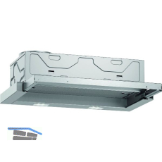 CONSTRUCTA Flachschirmhaube CD30637 ohne Griffleiste Edelstahl 600 mm