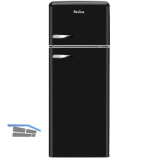 AMICA Retro Stand-K�hl-Gefrierkombination Top Freezer KGC 15637 MS Matt Schwarz
