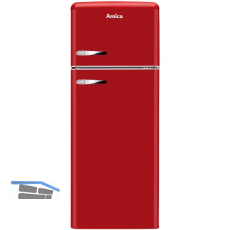 AMICA Retro Stand-K�hl-Gefrierkombination Top Freezer KGC 15630 R Rot
