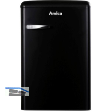 AMICA Retro Stand-K�hlschrank KS 15617 MS mit Gefrierfach Matt Schwarz