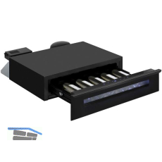 AMICA Einbau-Weinschublade WK 341 400 S Schwarz, 150 mm