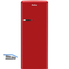 AMICA Retro Stand-K�hlschrank KSR 364 150 R mit Gefrierfach Rot