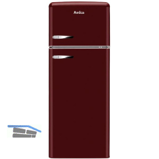 AMICA Retro Stand-K�hl-Gefrierkombination Top Freezer KGC 15631 R Weinrot