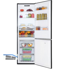 AMICA Stand-K�hl-Gefrierkombination KGCN 388 144 S Edelstahl-Effekt schwarz