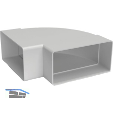 OPTIMAIRO Flachkanalbogen 90� waagerecht 111 x 54 Kunststoff wei�