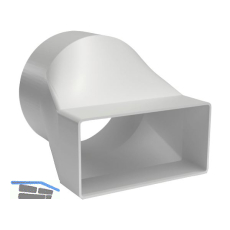 OPTIMAIRO �bergangsst�ck NW 100/111 x 54 rund/flach Kunststoff wei�