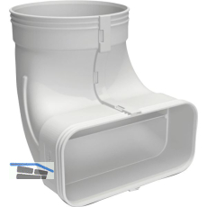 OPTIMAIRO Umlenkst�ck 90� NW 125/175 x 80 Kunststoff wei�