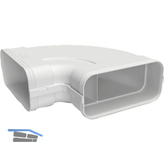 OPTIMAIRO Flachkanalbogen 90� waagerecht 175 x 80 Kunststoff wei�
