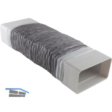 Flachkanal Adapter flexibel Kunststoff, System 100