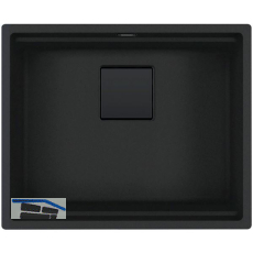 SOLIDO Unterbau-Sp�le Kubus KNG 110-52 mit Druckknopf, Schwarz