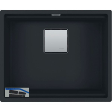 SOLIDO Unterbau-Sp�le Kubus KNG 110-52 mit Druckknopf, Schwarz matt