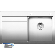 SOLIDO 2D-Sp�le Divon II 45 S-IF, 860 x 510 mm Tropfteil links, Edelstahl