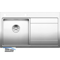 SOLIDO 2D-Sp�le Divon II 45 S-IF, 860 x 510 mm Tropfteil rechts, Edelstahl