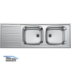 SOLIDO Einbausp�le NDT/1, 1235 x 435 mm Edelstahl