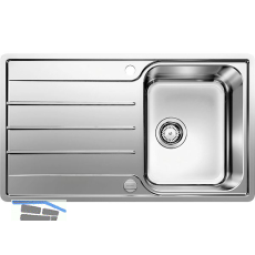 BLANCO 2D-Sp�le Lemis 45 S-IF Edelstahl mit Drehknopfgarnitur reversibel