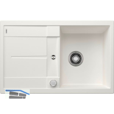 BLANCO Einbausp�le Metra 45 S mit Drehknopfgarnitur Wei�, reversibel