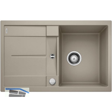 BLANCO Einbausp�le Metra 45 S mit Drehknopfgarnitur Tartufo, reversibel