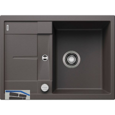BLANCO Einbausp�le Metra 45 S Compact Felsgrau mit Drehknopfgarnitur, reversibel