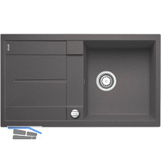 BLANCO Einbausp�le Metra 5 S Felsgrau mit Drehknopfgarnitur, reversibel