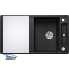 BLANCO Einbausp�le Axia III 5 S mit Glas Schneidbrett Anthrazit, reversibel