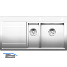 BLANCO 2D-Sp�le Divon II 6 S-IF Tropfteil links, Edelstahl