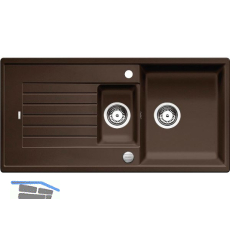 BLANCO Einbausp�le Zia 6 S Cafe mit Drehknopfgarnitur, reversibel