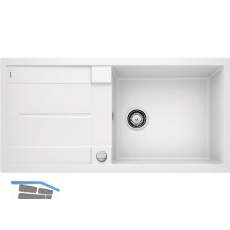 BLANCO Einbausp�le Metra XL 6 S Wei� mit Drehknopfgarnitur, reversibel