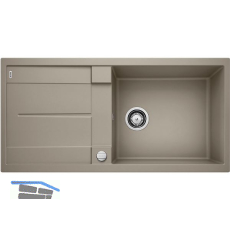 BLANCO Einbausp�le Metra XL 6 S Tartufo mit Drehknopfgarnitur, reversibel