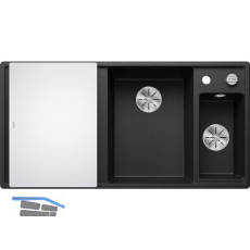 BLANCO Einbausp�le Axia III 6 S mit Glas Schneidbrett TT links Anthrazit