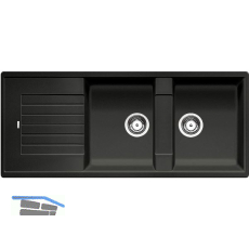 BLANCO Einbausp�le Zia 8 S ohne Drehknopf Anthrazit, reversibel