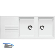 BLANCO Einbausp�le Zia 8 S ohne Drehknopf Wei�, reversibel