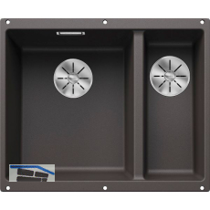 BLANCO Unterbau-Sp�le Subline 340/160-U Restebecken rechts, Felsgrau