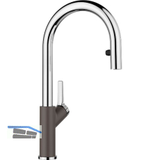 BLANCO K�chenarmatur Carena-S Vario 521359 druckfest Felsgrau/Chrom