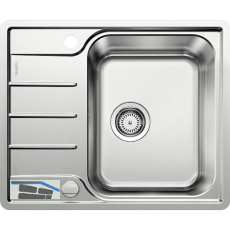 BLANCO 2D-Sp�le Lemis 45 S-IF Mini Edelstahl mit Drehknopfgarnitur reversibel