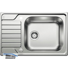BLANCO Einbausp�le Dinas XL 6 S Compact mit Drehknopf Edelstahl reversibel