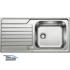 BLANCO Einbausp�le Dinas XL 6 S mit Drehknopf Edelstahl reversibel