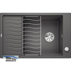 BLANCO Einbausp�le Elon XL 6 S mit InFino und Ablauffernb. Felsgrau, reversibel