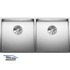 BLANCO 2D-Sp�le Claron 400/400-IF Edelstahl Seidenglanz