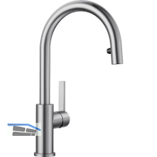 BLANCO K�chenarmatur Candor-S mit Schlauchauszug 525125 drucklos, Edelstahl