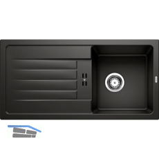 BLANCO Einbausp�le Favum 45 S Schwarz, reversibel