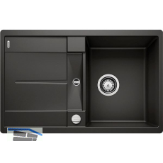 BLANCO fl�chenb�ndige Sp�le Metra 45 S-F Schwarz, reversibel