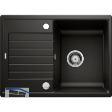 BLANCO Einbausp�le Zia 45 S Compact mit Drehknopfgarnitur Schwarz, reversibel