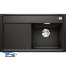 BLANCO fl�chenb�ndige Sp�le Zenar 45 S-F Schwarz, Tropfteil links