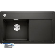 BLANCO fl�chenb�ndige Sp�le Zenar 45 S-F Schwarz, Tropfteil rechts