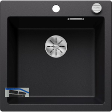 BLANCO Einbausp�le Pleon 5 mit Drehknopfgarnitur, Schwarz